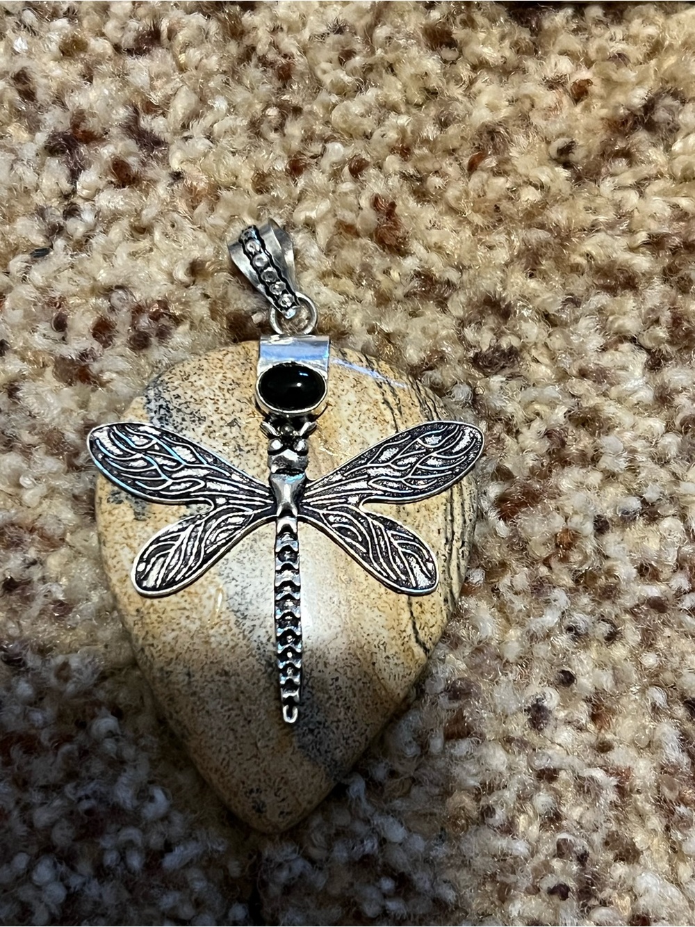 Pictures Jasper gemstone pendant and cuff